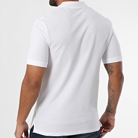 Jack And Jones - Polo Manches Courtes Basic Blanc