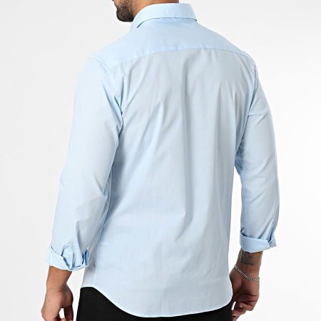 JJ Rebel - Chemise Manches Longues Gavin Solid Bleu Clair
