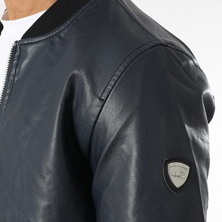 Kymaxx - Chaqueta con Cremallera Azul Marino Oscuro