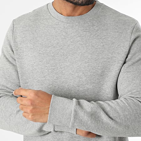 Produkt - GMS Sudadera básica de cuello redondo Gris jaspeado