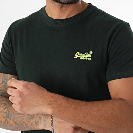 Superdry - Camiseta Essential Logo Bordado M1011245A Verde Oscuro