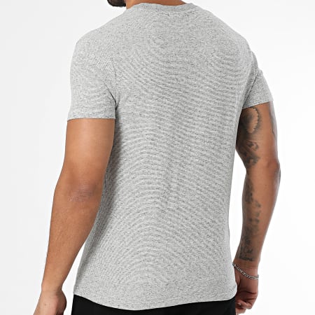 Superdry - Camiseta Stripes Essential Logo Bordado M1011245A Blanco Negro