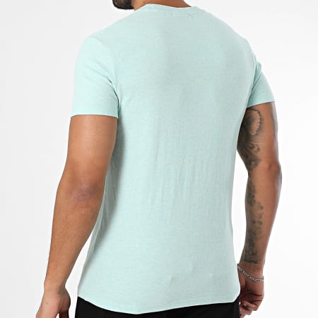 Superdry - Camiseta Essential Logo Bordado M1011245A Azul claro jaspeado