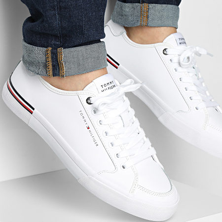 Tommy Hilfiger - Baskets Core Corporate Vulc Leather 5399 White