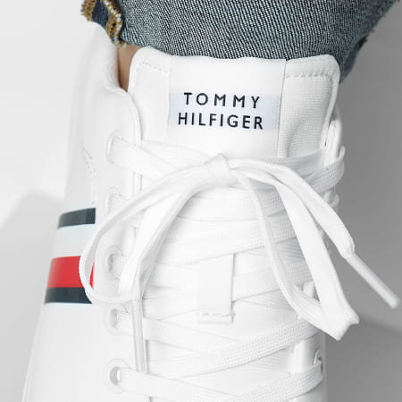 Tommy Hilfiger - Baskets Hi Vulc Low Core Stripes Mesh 5393 White