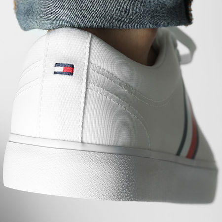 Tommy Hilfiger - Baskets Hi Vulc Low Core Stripes Mesh 5393 White