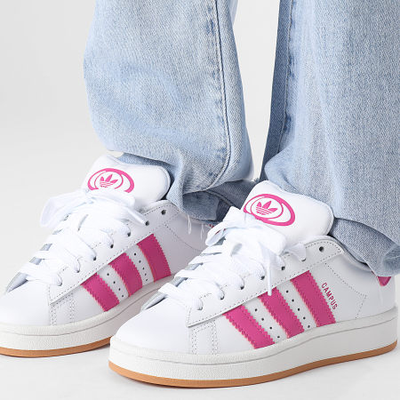 Adidas Originals - Baskets Femme Campus 00s J JP7034 Footwear White Semi Lucid Fuchsia