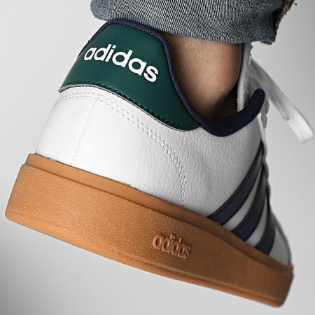 Adidas Sportswear - Baskets Grand Court Base 2.0 JH8614 Cloud White Dark Blue Collegiate Green