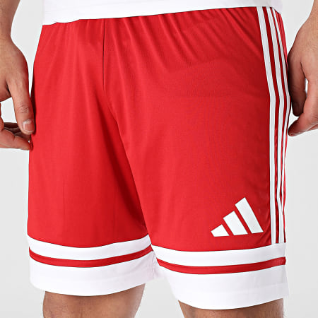 Adidas Sportswear - Short Jogging Squa 25 JE7745 Rouge Blanc