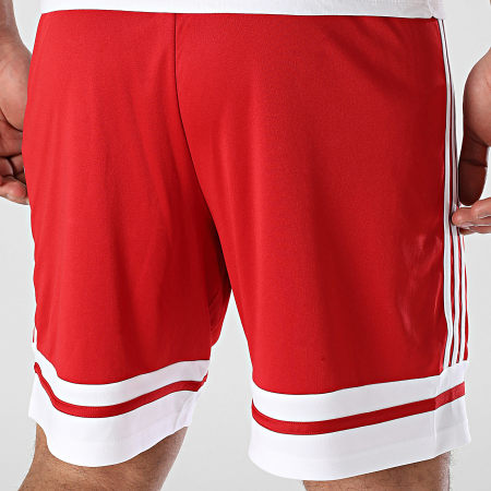 Adidas Sportswear - Short Jogging Squa 25 JE7745 Rouge Blanc