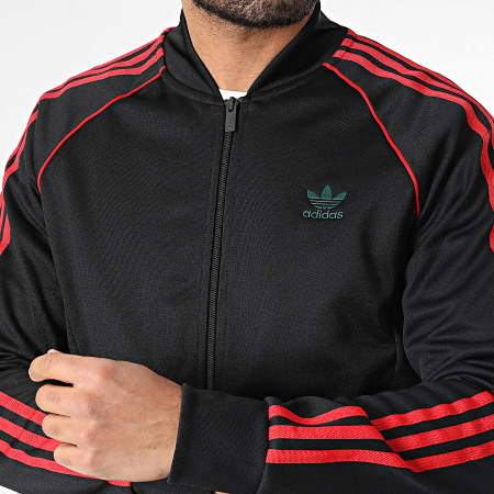 Adidas Originals - Veste Zippée A Bandes JP1223 Noir