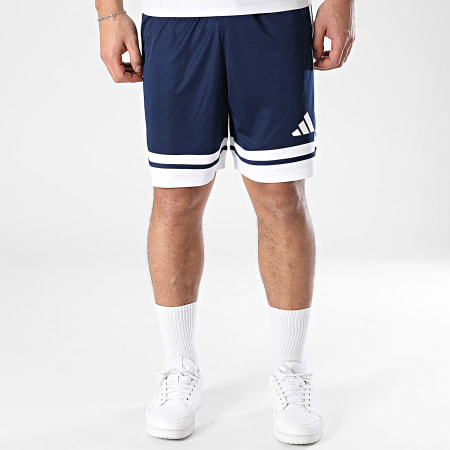 Adidas Sportswear - Short Jogging Squa 25 JH3410 Bleu Marine Blanc