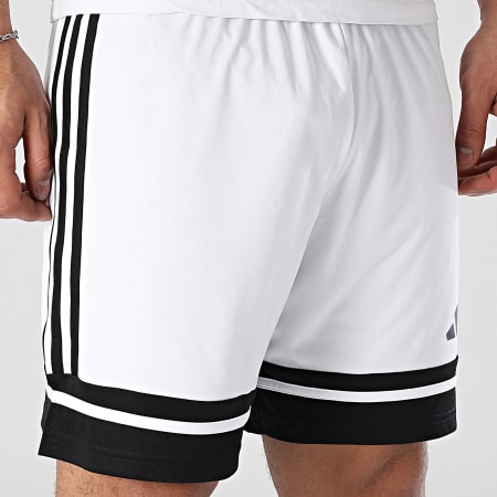Adidas Sportswear - Short Jogging Squa 25 JH3412 Blanc Noir