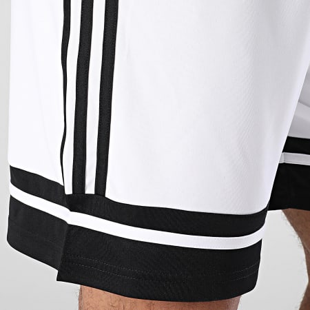 Adidas Sportswear - Short Jogging Squa 25 JH3412 Blanc Noir