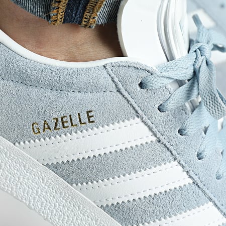 Adidas Originals - Baskets Gazelle JH5385 Wonder Blue Footwear White Gold Metallic