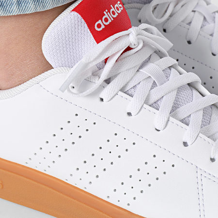 Adidas Sportswear - Baskets Femme Advantage Base 2.0 J JH9869 Cloud White Pure Ruby Gum