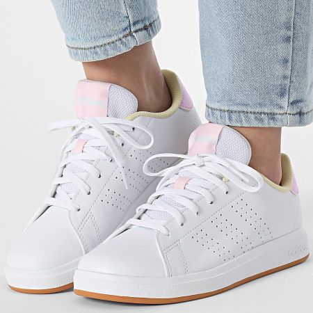 Adidas Sportswear - Baskets Femme Advantage Base 2.0 J JI4191 Footwear White Bliss Lilac Clear Pink
