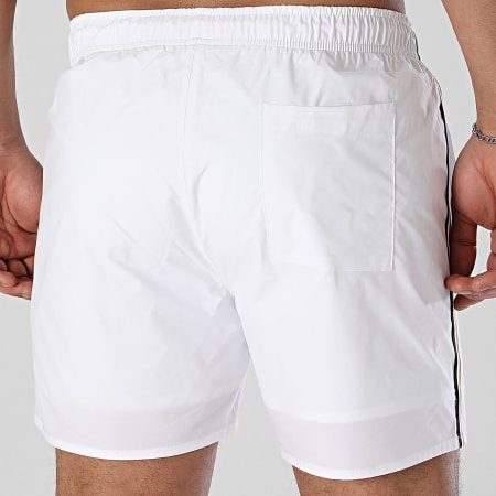 BOSS - Short De Bain A Bandes Iconic 50528291 Blanc