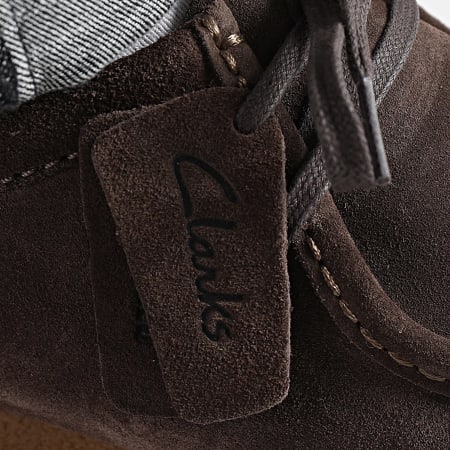 Clarks - Zapatos Wallabee Evo Cuero Suede Marrón Oscuro