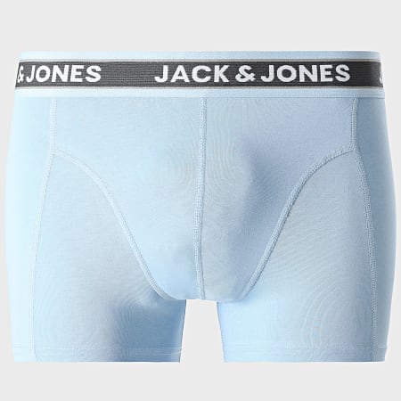 Jack And Jones - Lot De 5 Boxers Evan Solid Noir Bleu Gris Anthracite Vert Kaki