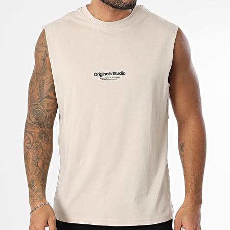 Jack And Jones - Camiseta sin mangas Vesterbro Beige