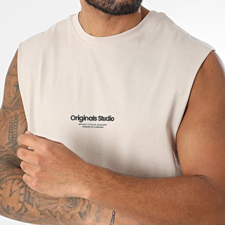 Jack And Jones - Camiseta sin mangas Vesterbro Beige