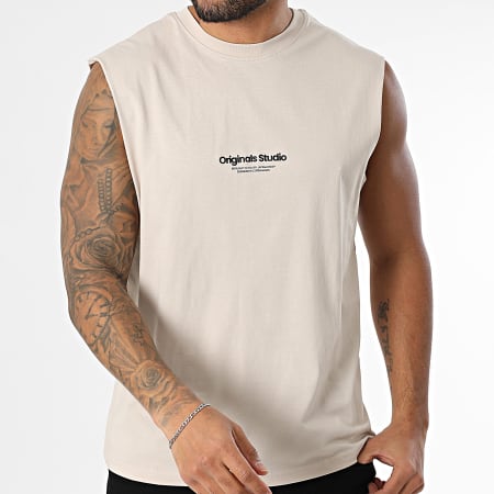 Jack And Jones - Camiseta sin mangas Vesterbro Beige