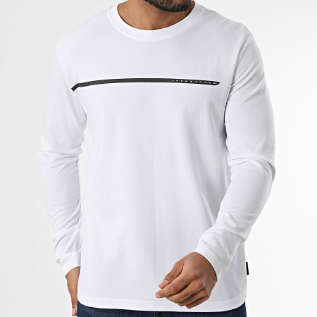 Jack And Jones - Camiseta de manga larga Fusion Full Branding Blanca