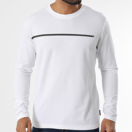 Jack And Jones - Camiseta de manga larga Fusion Full Branding Blanca