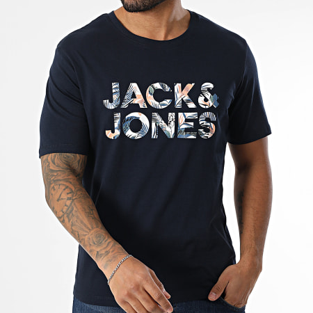 Jack And Jones - Camiseta Bryan Corp Navy Logo