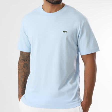 Lacoste - Tee Shirt Logo Brodé Crocodile Classic Fit Bleu Clair