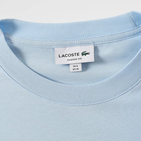 Lacoste - Tee Shirt Logo Brodé Crocodile Classic Fit Bleu Clair