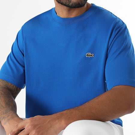 Tee Shirt Logo Brode Crocodile Classic Fit Bleu Roi
