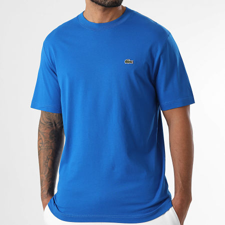 Tee Shirt Embroidered Crocodile Logo Classic Fit Royal Blue