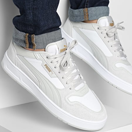 Sneakers Court Classic Street SD 400215 Puma White Glacial Gray Gold