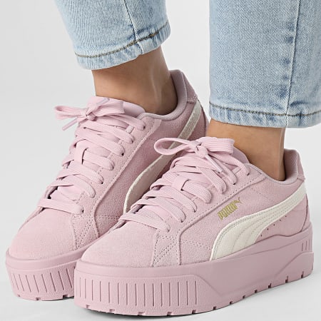 【PUMA】Carmen II◆397457-01◆ Puma - Baskets Femme Karmen II 397457 Rose Mauve Frosted