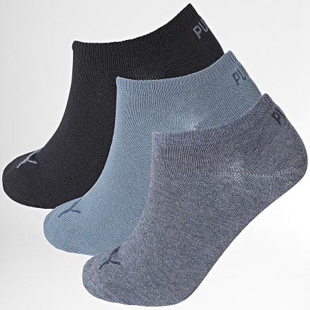Puma - Lot De 3 Paires De Chaussettes 701231277 Bleu Bleu Chiné Bleu Marine