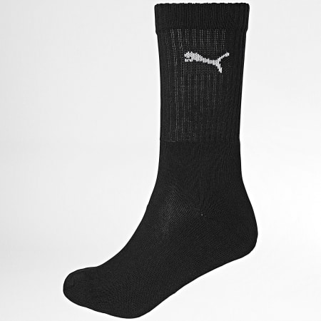 Puma - Lot De 3 Paires De Chaussettes 7312 Blanc Gris Chiné Noir