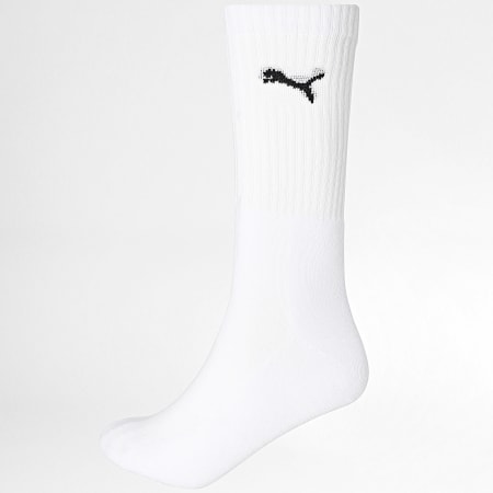 Puma - Lot De 3 Paires De Chaussettes 7312 Blanc Gris Chiné Noir