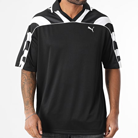 Puma - Polo Manches Courtes Archive 629687 Noir Blanc