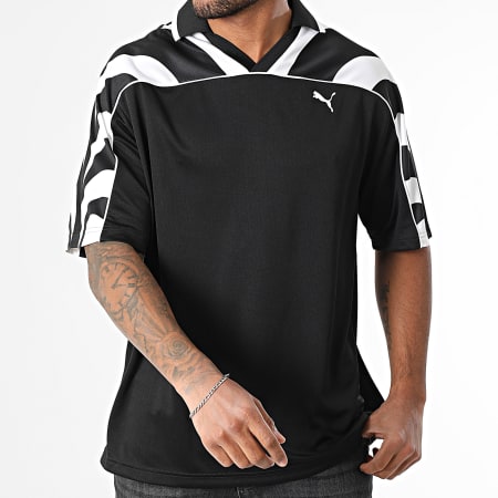 Puma - Polo Manches Courtes Archive 629687 Noir Blanc