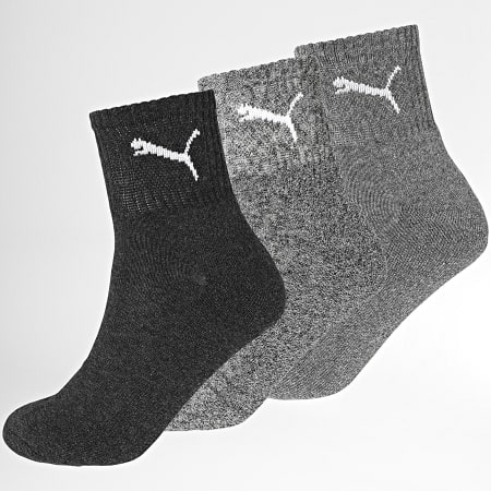 Puma - Lot De 3 Paires De Chaussettes 231011001 Gris Gris Chiné Gris Anthracite