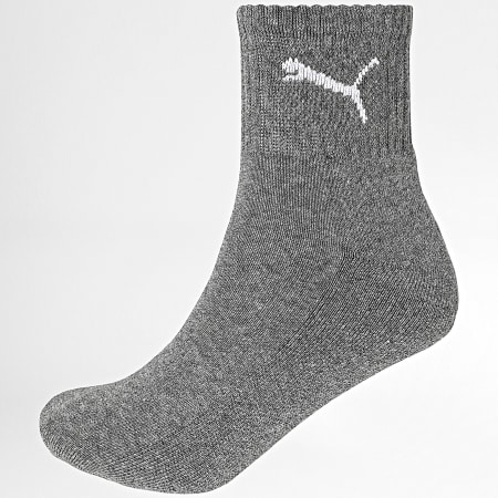 Puma - Lot De 3 Paires De Chaussettes 231011001 Gris Gris Chiné Gris Anthracite
