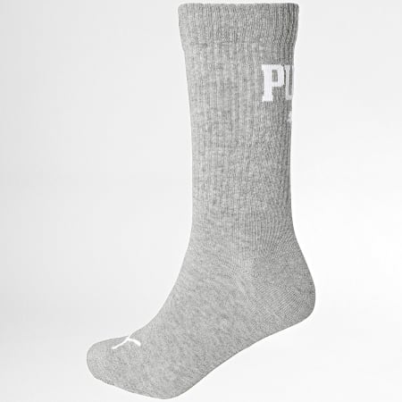 Puma - Lot De 3 Paires De Chaussettes 701231484 Blanc Gris Chiné Noir