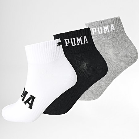 Puma - Lot De 3 Paires De Chaussettes 701231486 Blanc Gris Chiné Noir