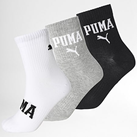 Puma - Lot De 3 Paires De Chaussettes 701231485 Noir Blanc Gris Chiné