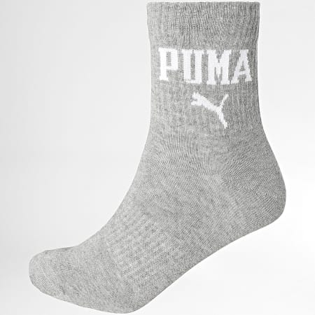 Puma - Lot De 3 Paires De Chaussettes 701231485 Noir Blanc Gris Chiné