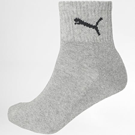 Puma - Lot De 3 Paires De Chaussettes 231011001 Blanc Gris Chiné Noir