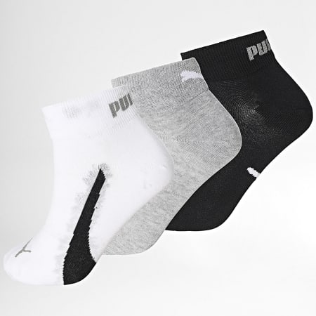 Puma - Lot De 3 Paires De Chaussettes 701228830 Blanc Gris Chiné Noir