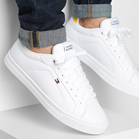Tommy Hilfiger - Baskets Icon Court Pinperf Leather 5483 White